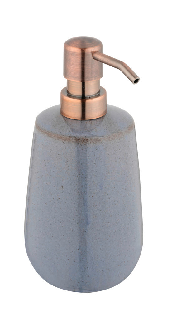 Såpedispenser Sirmione keramikk grå/kobber forfra