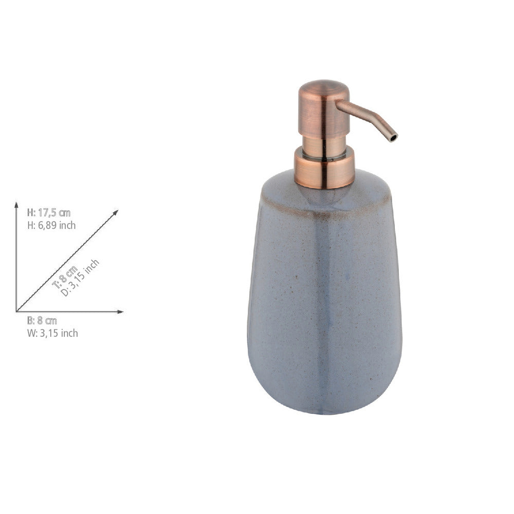 Montert Såpedispenser Sirmione keramikk grå/kobber på vask