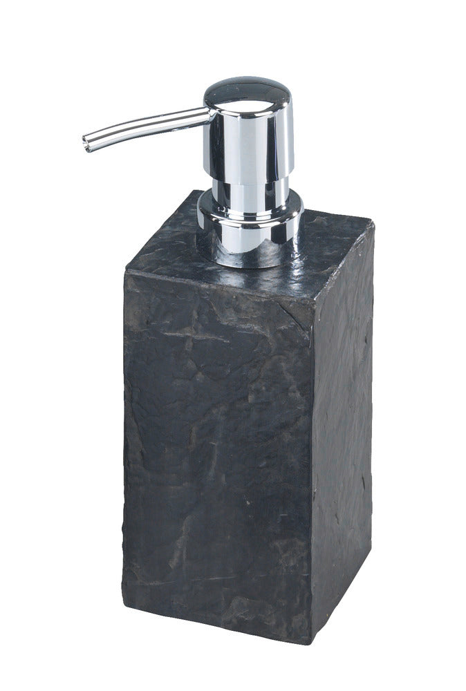 Såpedispenser Slate Rock svart polyresin 250 ml forfra