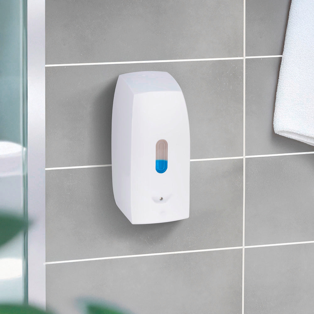 Såpedispenser Tirano hvit plast 0,5 L med infrarød sensor bakside