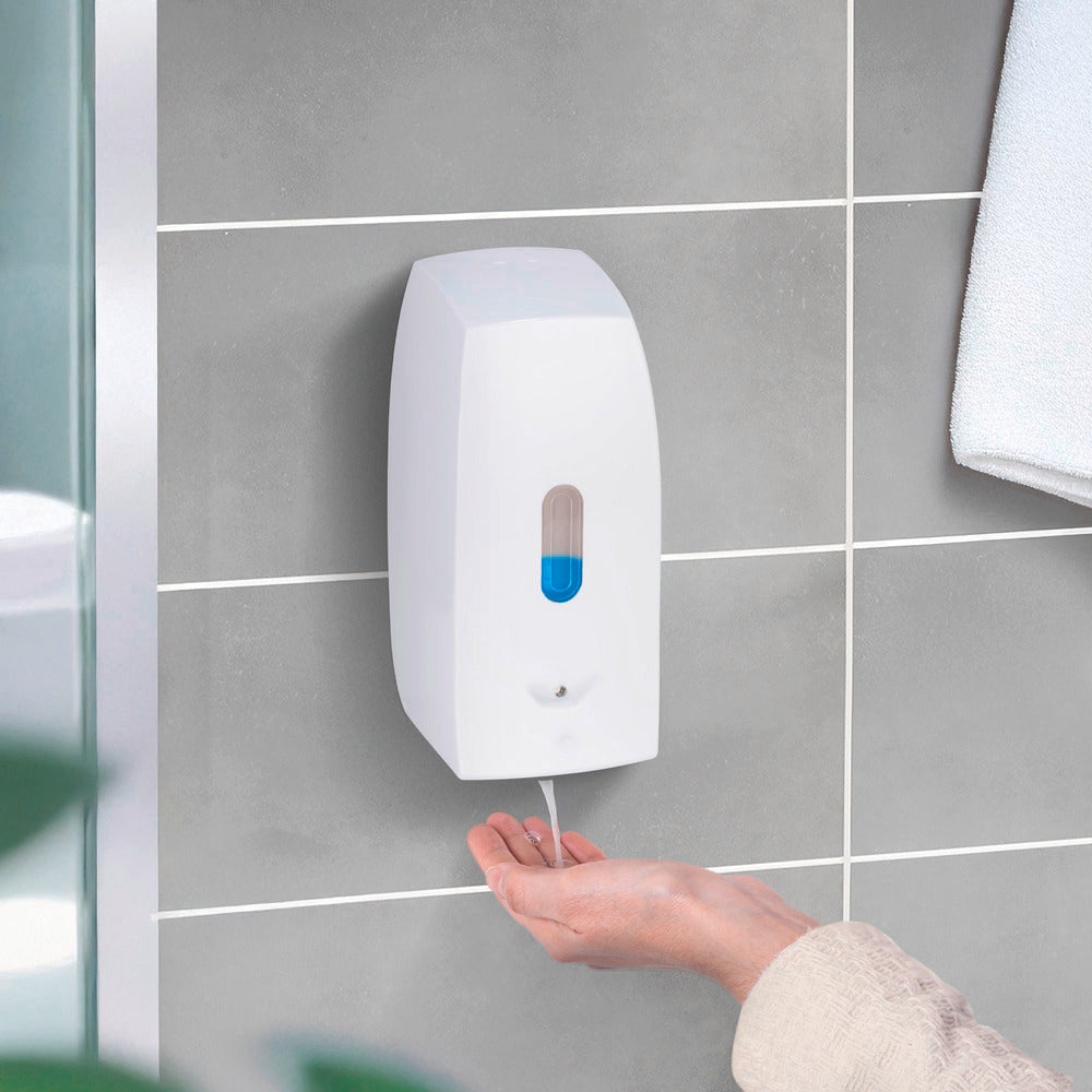 Detalj av sensor på Såpedispenser Tirano hvit plast 0,5 L