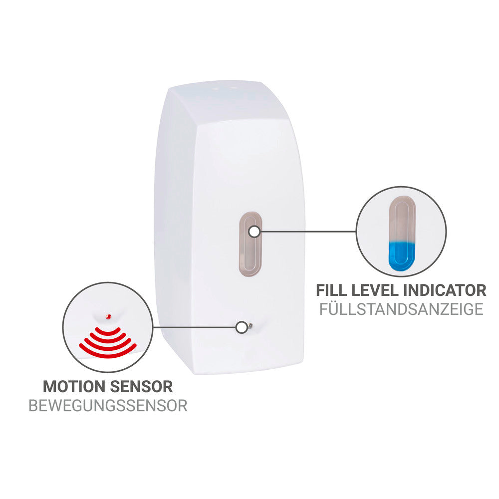 Nærbilde av pumpe på Såpedispenser Tirano hvit plast 0,5 L