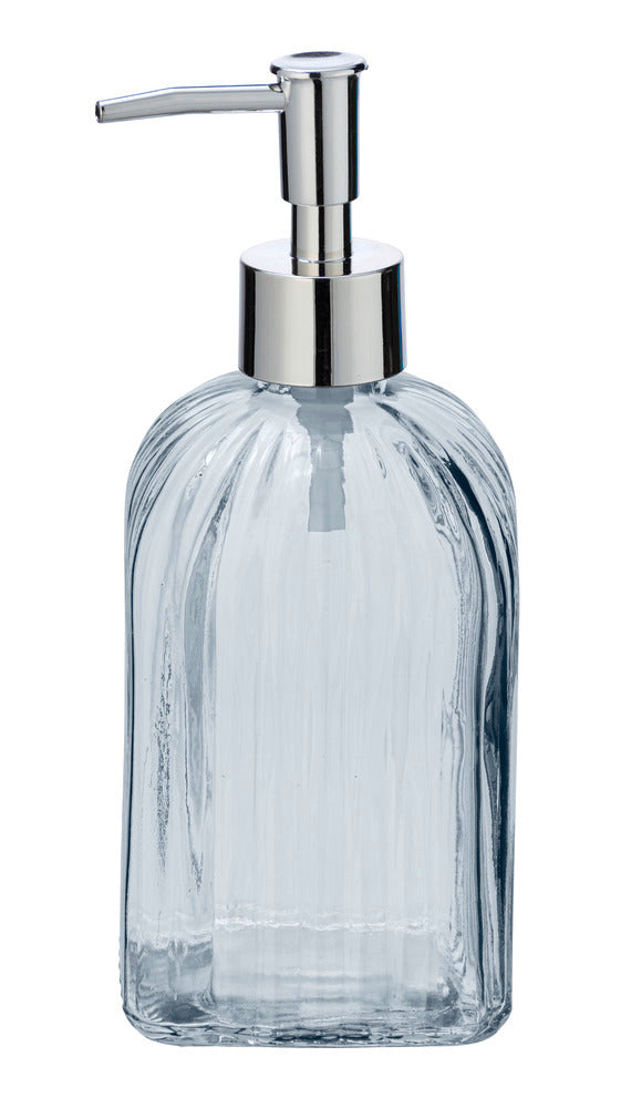 Såpedispenser Vetro transparent firkant glass 520 ml forfra