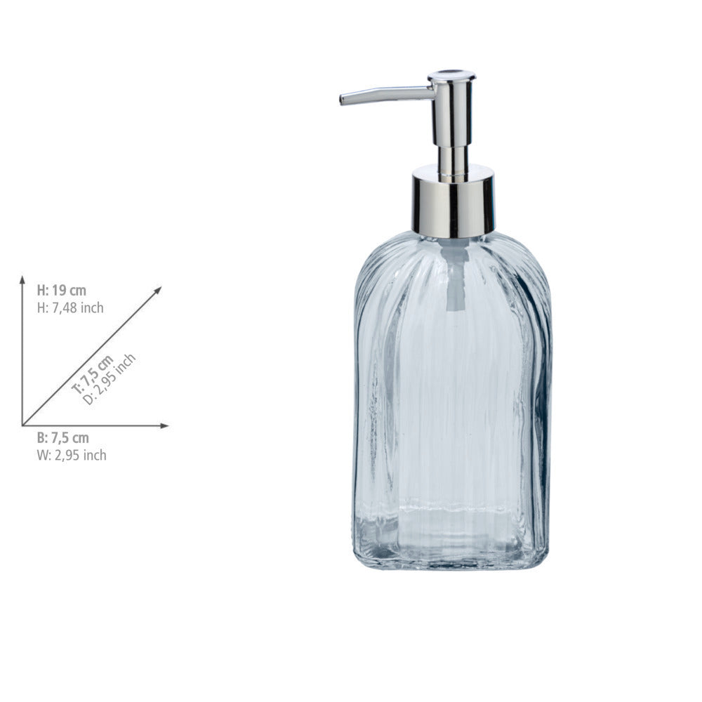 Oversikt av Såpedispenser Vetro transparent firkant glass 520 ml