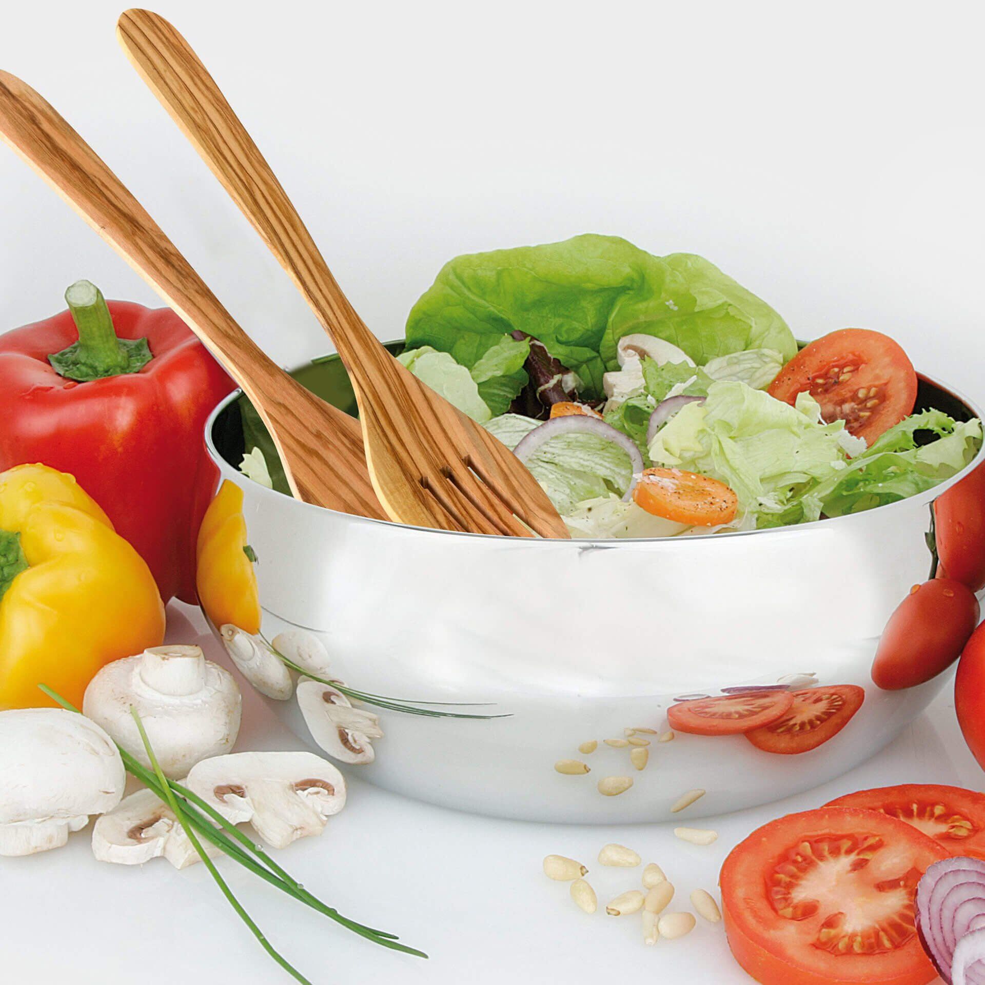 Salatbestikk oliventre 30 cm - Fackelmann montert på bord