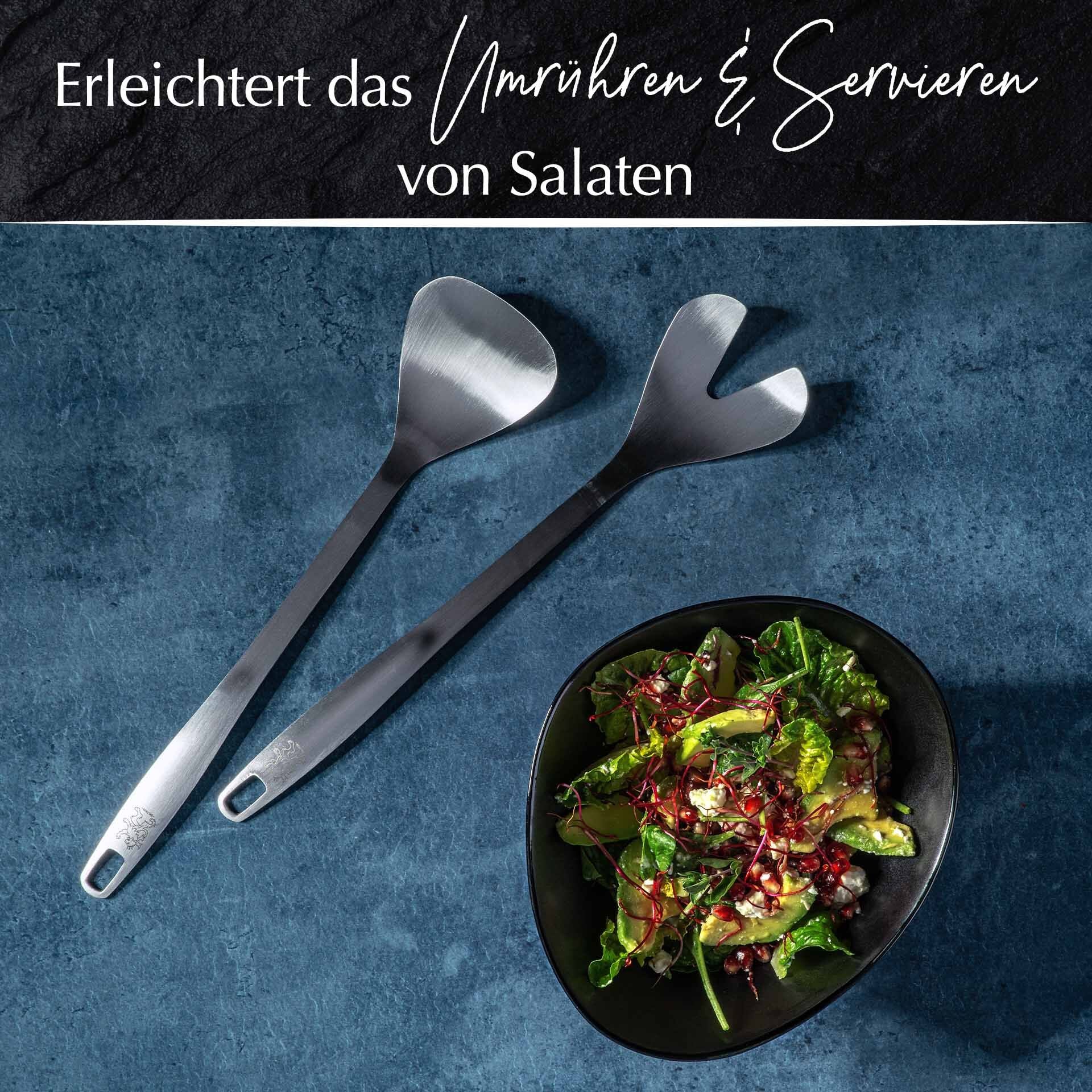 Salatbestikk Satin 32 cm rustfritt stål 2 deler håndtak