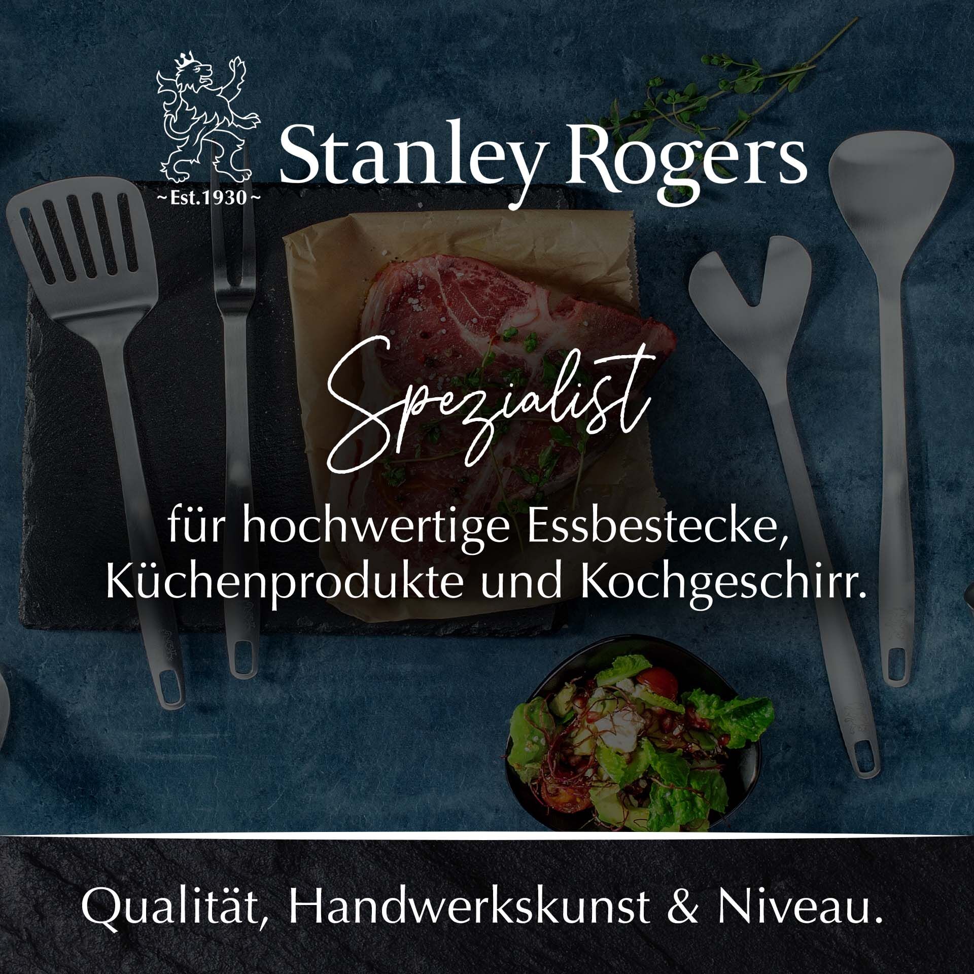 Salatbestikk Satin 32 cm rustfritt stål 2 deler Stanley Rogers logo