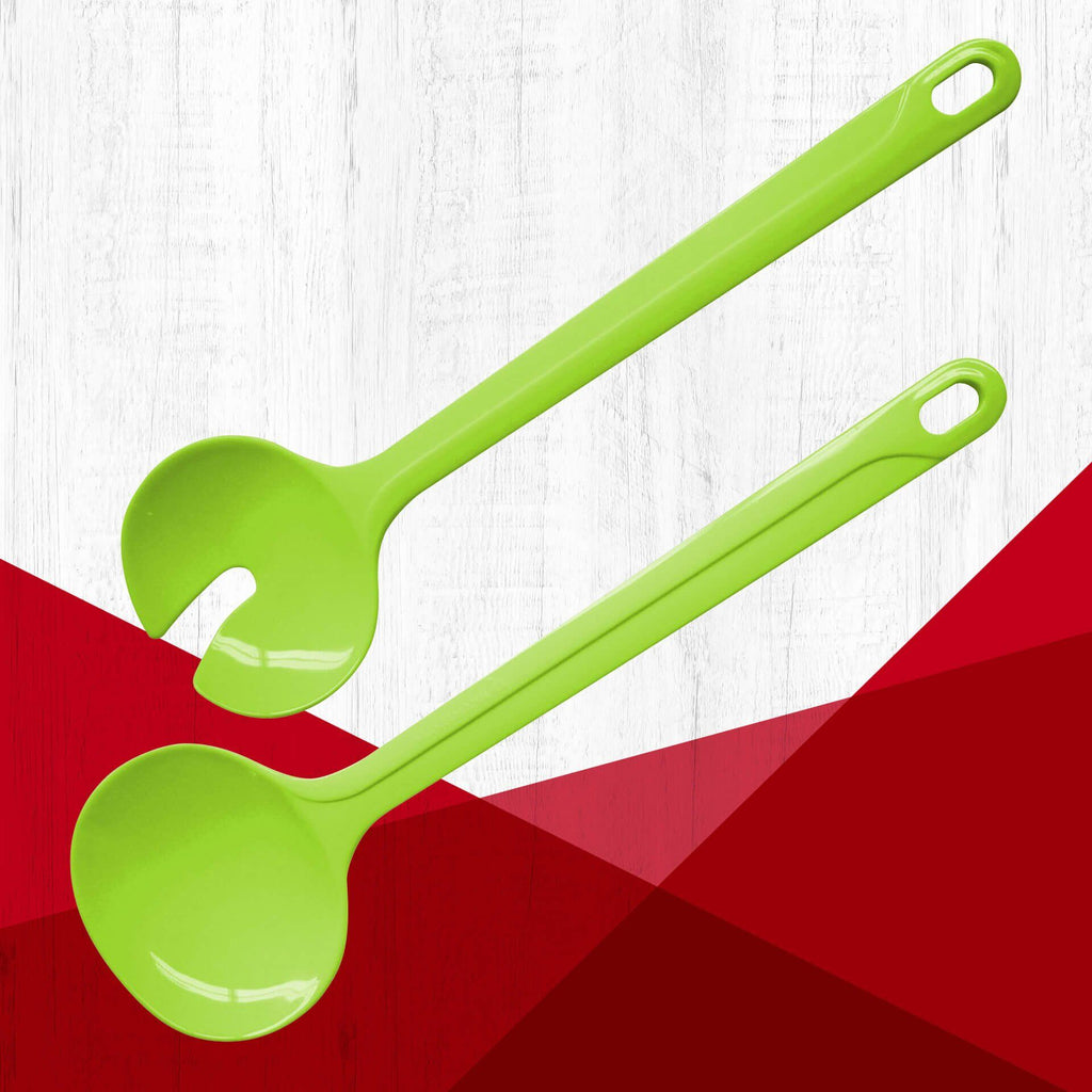 Bakside av Salatbestikk Tropical Kitchen grønn 29,5 cm
