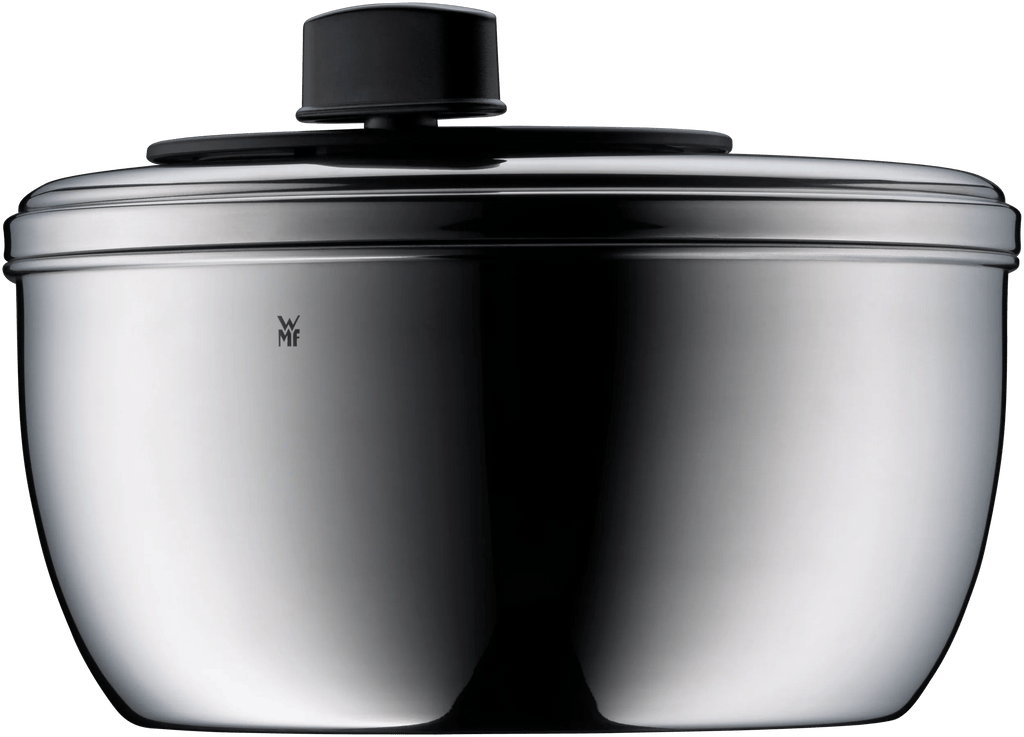 Salatslynge rustfritt stål 4 L med lokk - WMF med lokket på