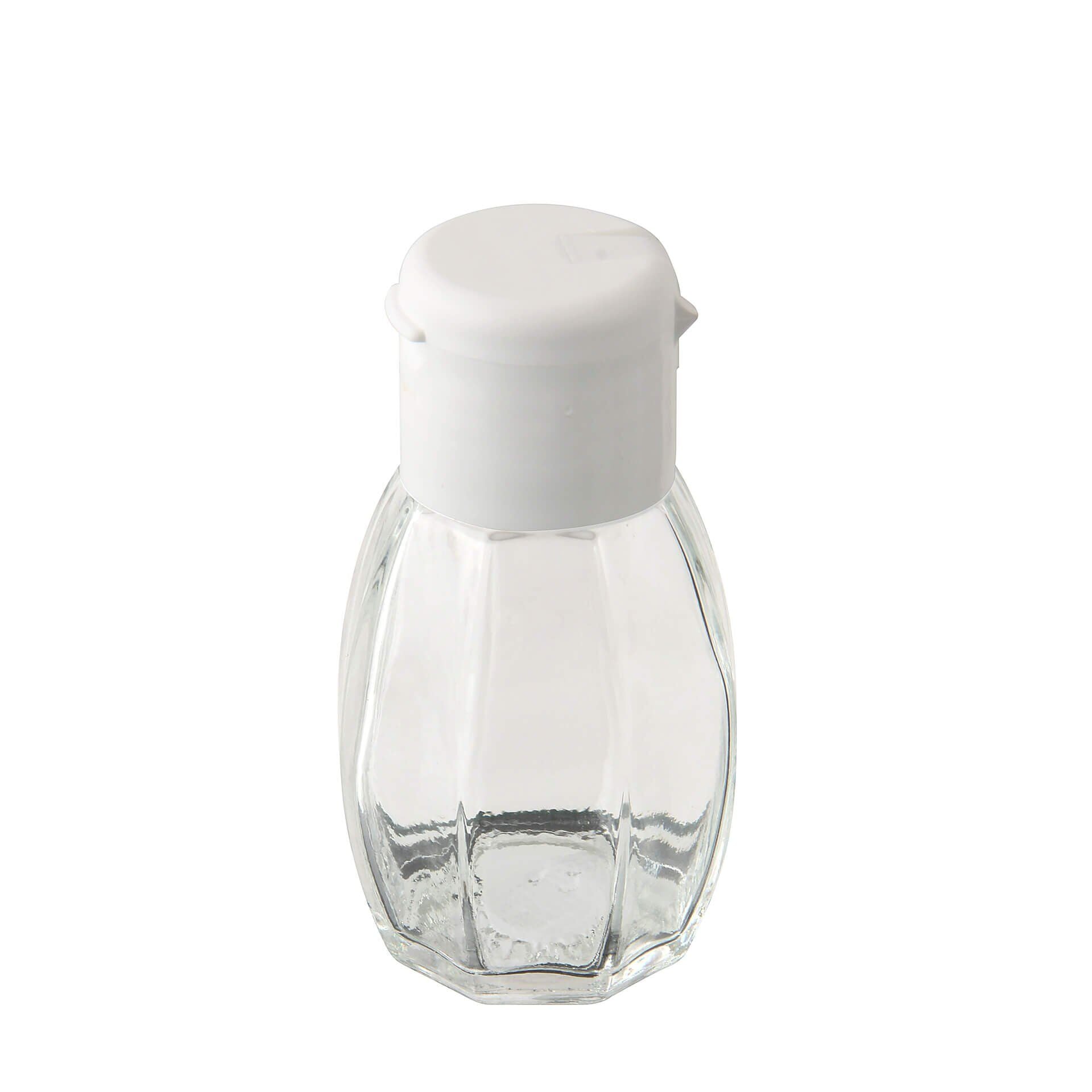 Salt- og pepperbøsse Jade glass med lokk forfra