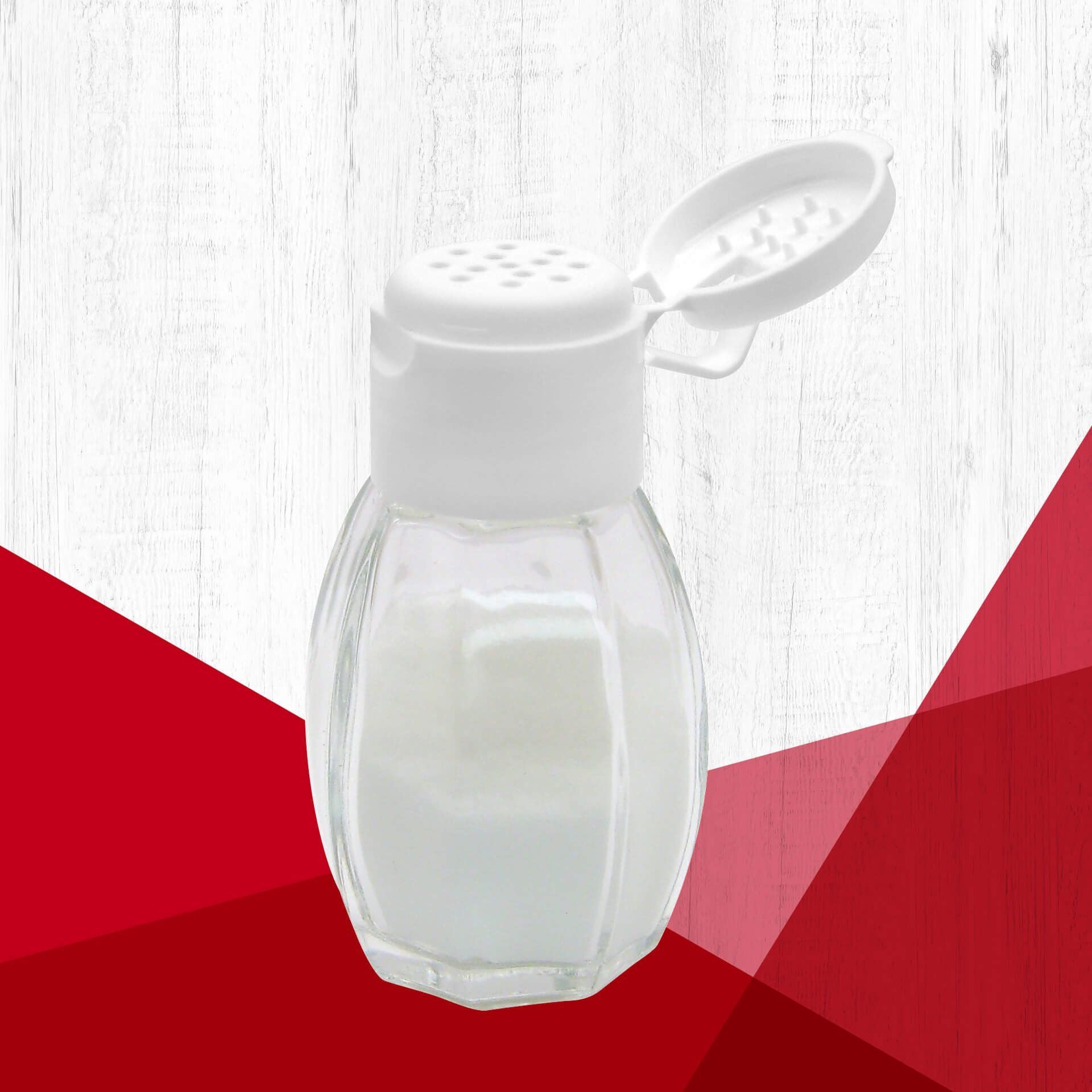 Salt- og pepperbøsse Jade glass med lokk bakside