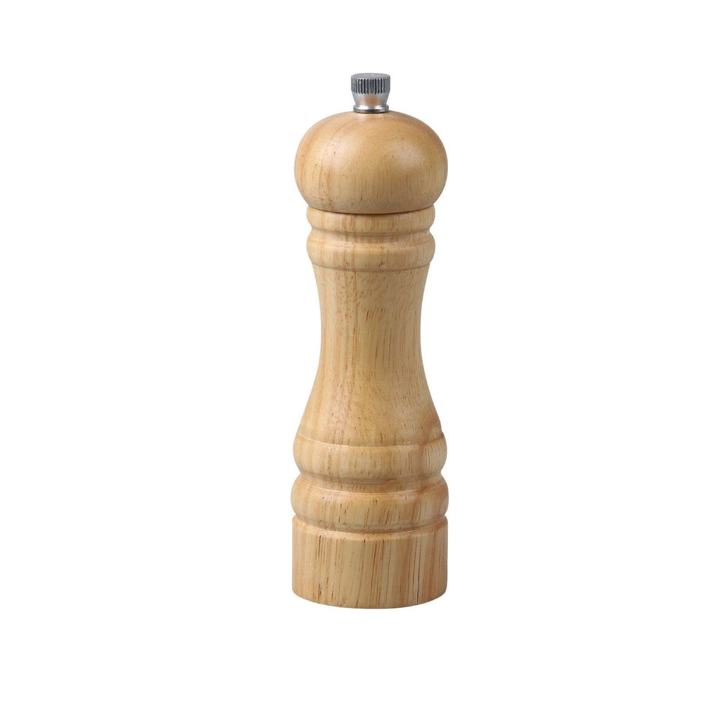 Salt- og pepperkvern tre 18 cm med keramisk verk FMprofessional forfra