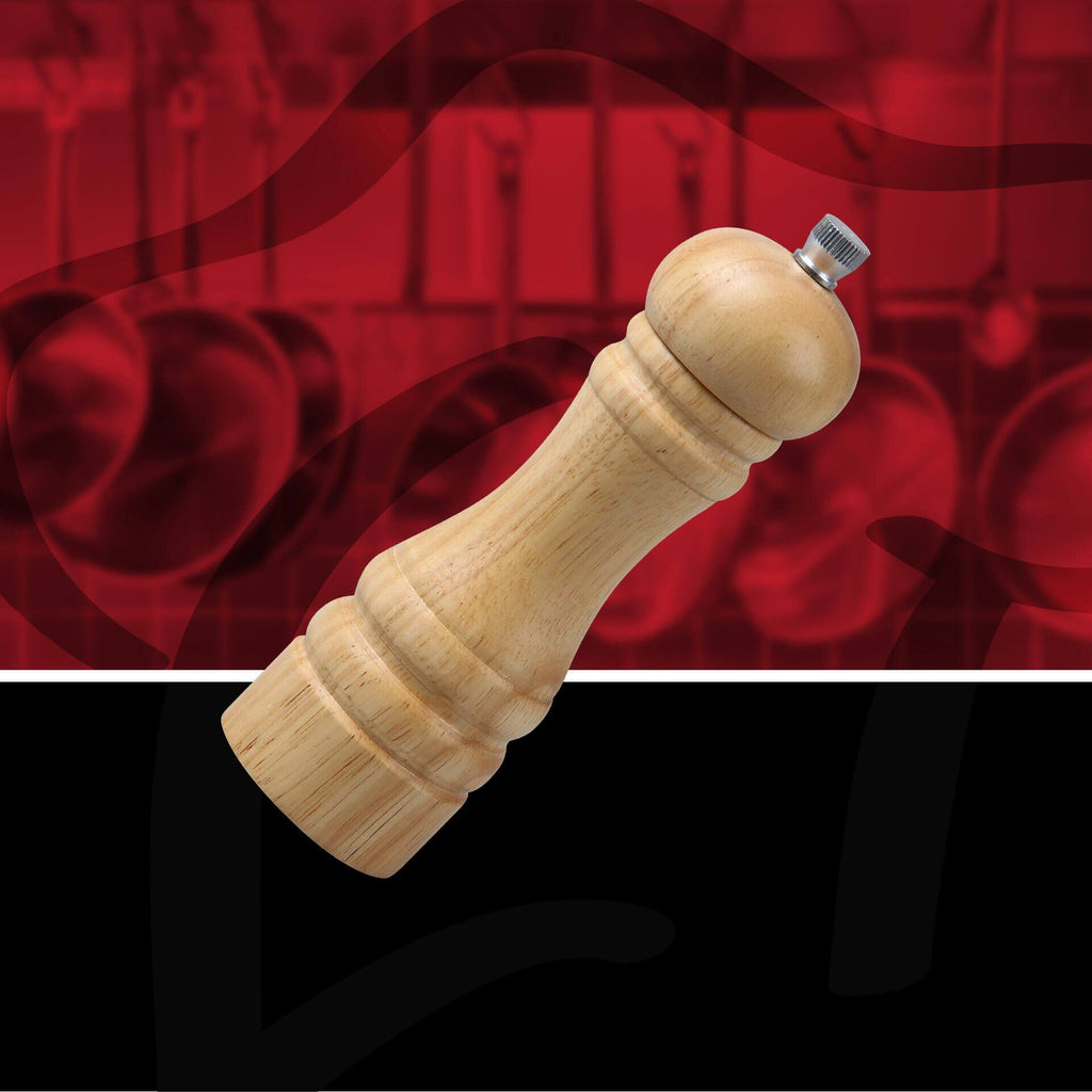 Salt- og pepperkvern tre 18 cm med keramisk verk FMprofessional detalj av keramisk verk