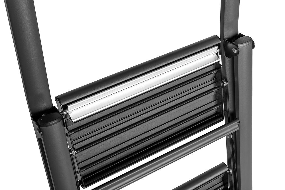 Sammenleggbar trappestige aluminium 3-trinns svart - Wenko trinnoverflate