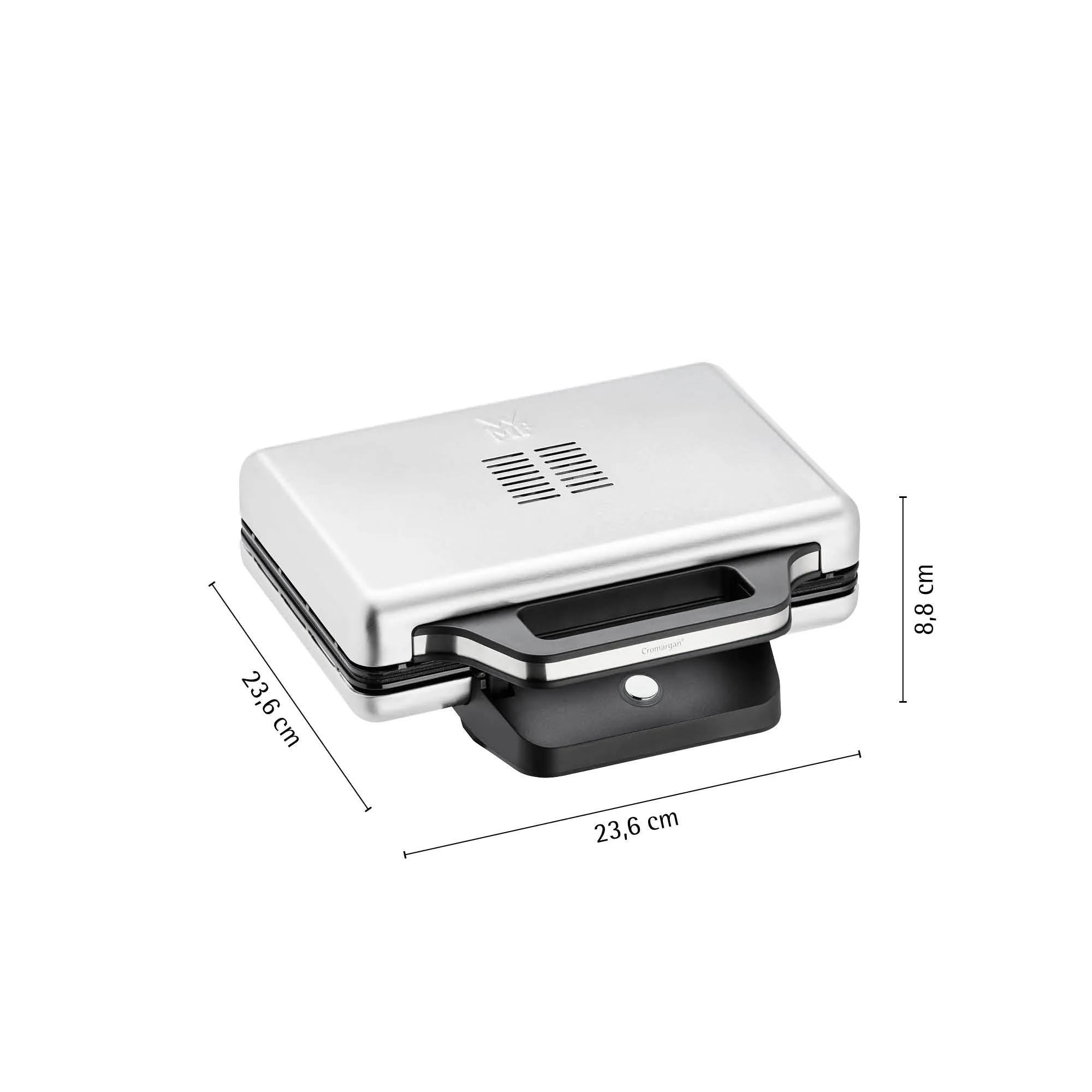 Nærbilde av bryter på Sandwichmaker 800W non-stick cromargan matt WMF Lono