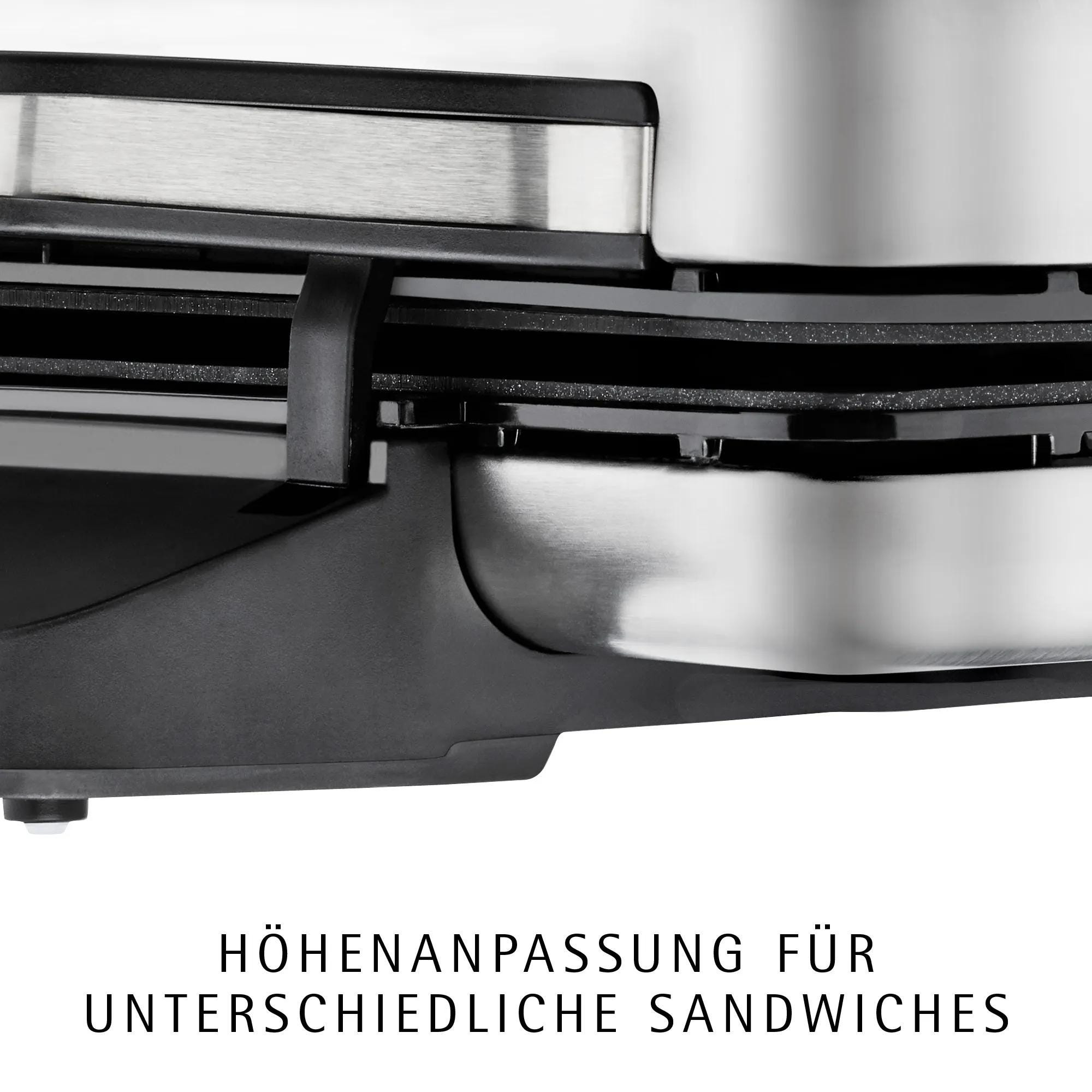 Sandwichmaker 800W non-stick cromargan matt WMF Lono detalj av krom finish