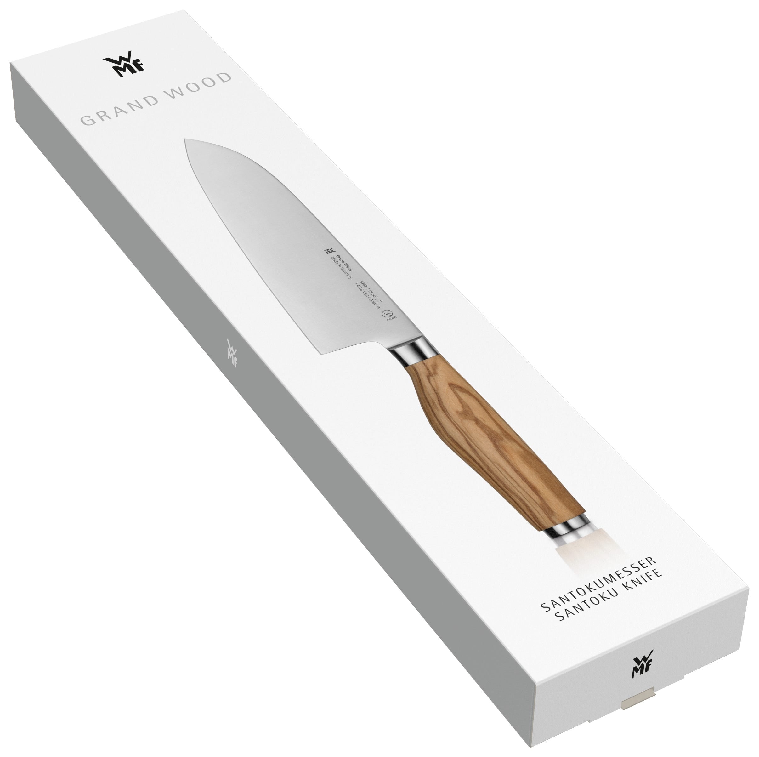 Santokukniv 18 cm Grand Wood oliventre - WMF i bruk