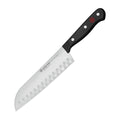 Santokukniv Gourmet 17 cm rustfritt stål med kullesliping forfra