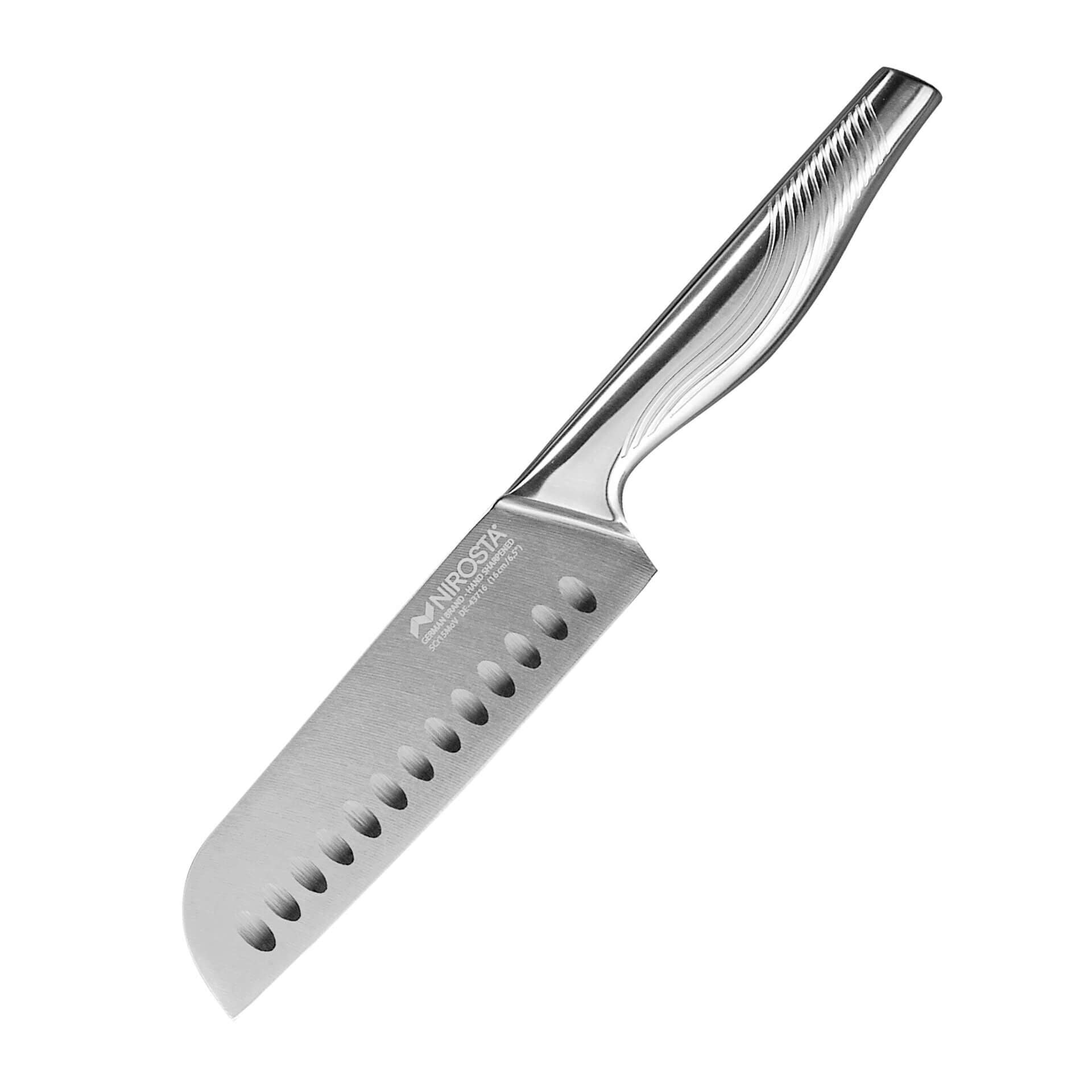 Santokukniv Swing 16 cm rustfritt stål kullslipt forfra