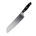 Santokukniv Trinity 20 cm rustfritt stål med kulleslip forfra