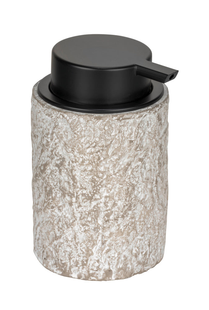 Såpedispenser Albacete grå/svart sement og plast 0,3 L forfra