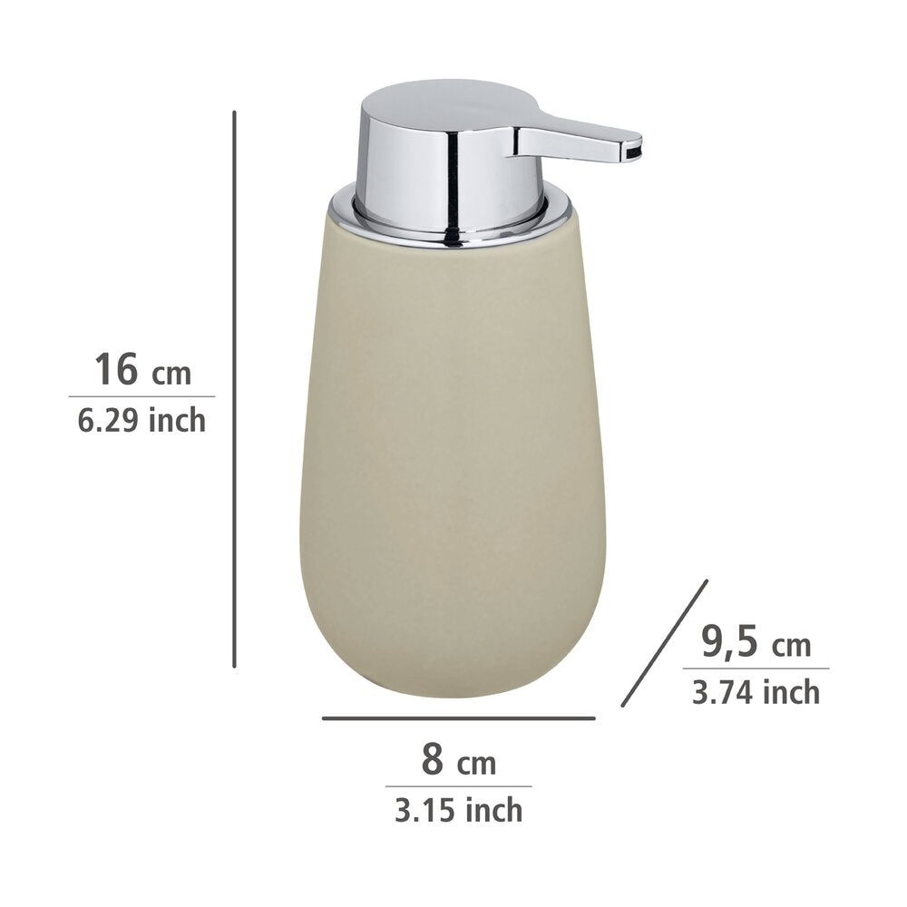 Montert Såpedispenser Badi keramikk beige 320 ml på bad