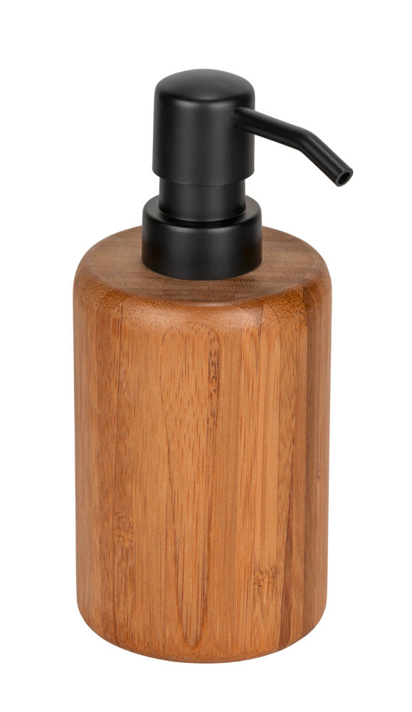 Såpedispenser bambus/plast natur/svart 0,36 L Bedollo forfra