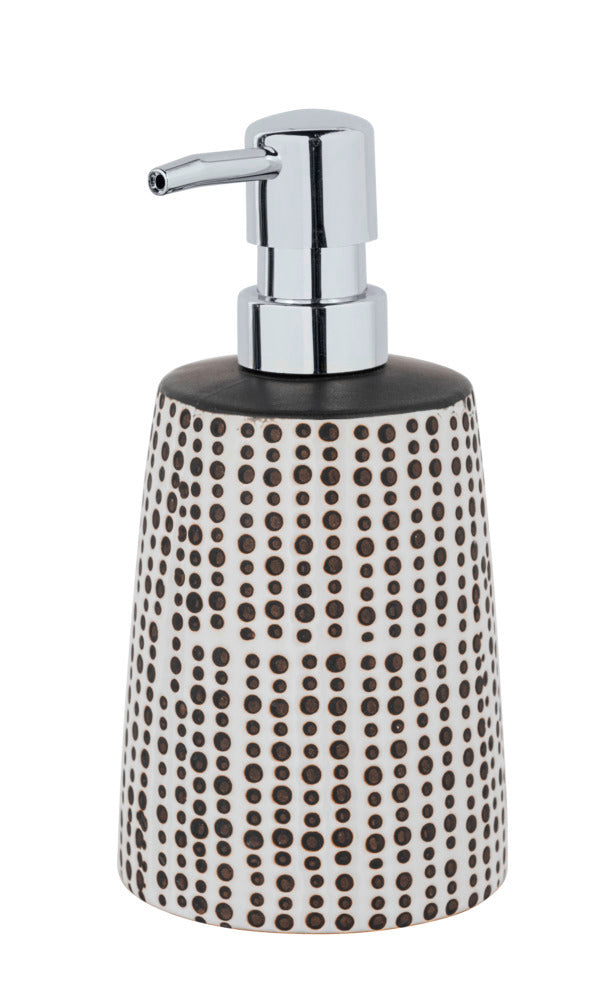 Såpedispenser keramikk svart BRENTO Schöner Wohnen forfra