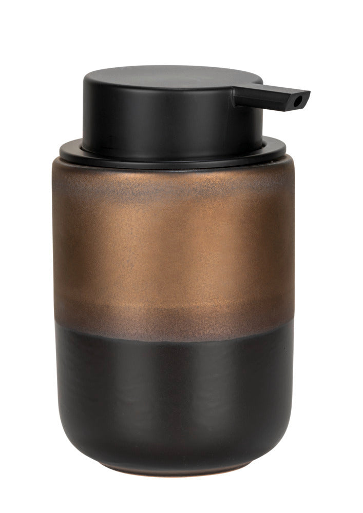 Såpedispenser keramikk svart/bronse 0,3 L Enego - bakside