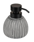 Såpedispenser Pascoli hvit/svart keramikk 0,5 L forfra