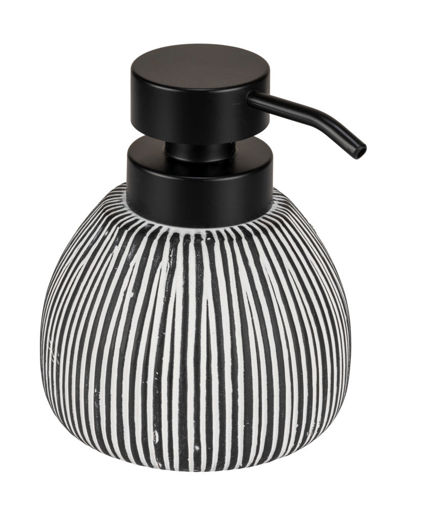 Såpedispenser Pascoli hvit/svart keramikk 0,5 L forfra