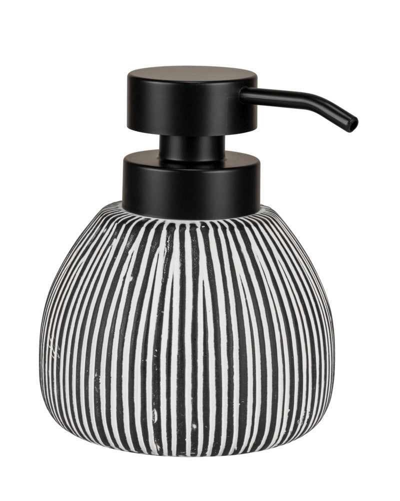 Bakside av Såpedispenser Pascoli hvit/svart keramikk 0,5 L