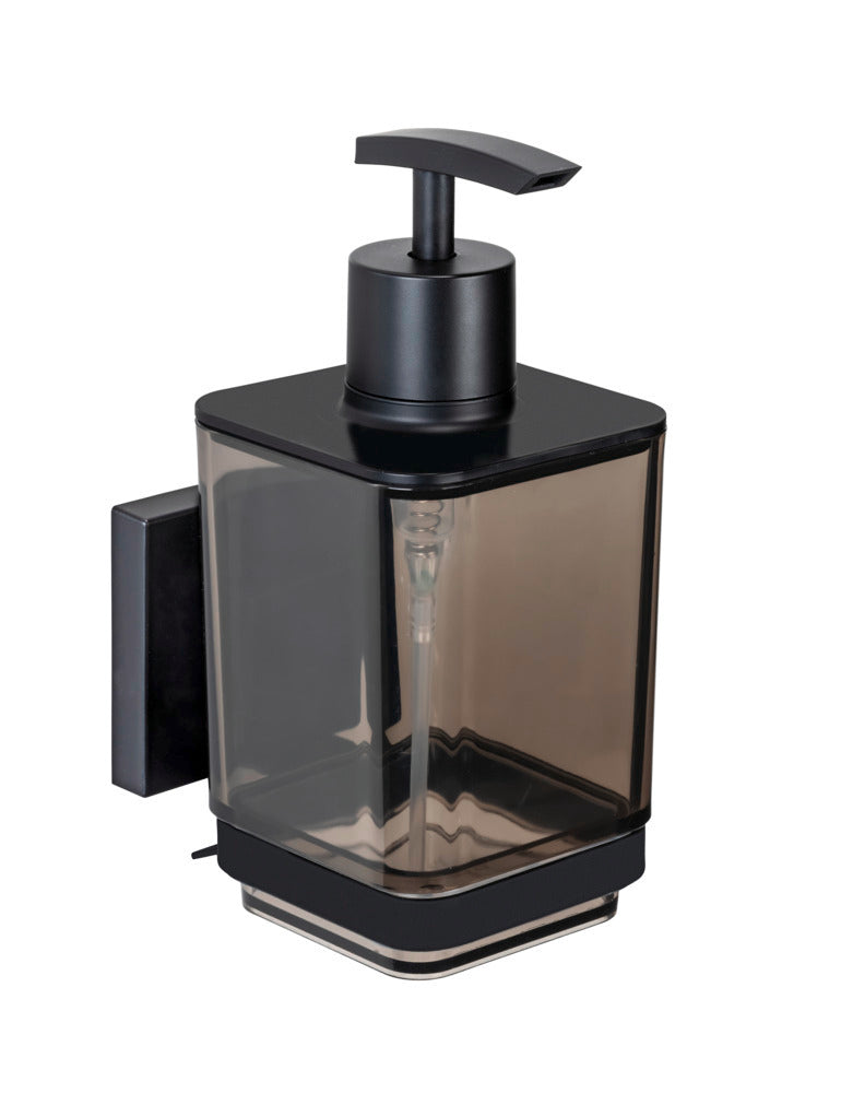 Såpedispenser Quadro svart vacuum-loc rustfritt stål forfra