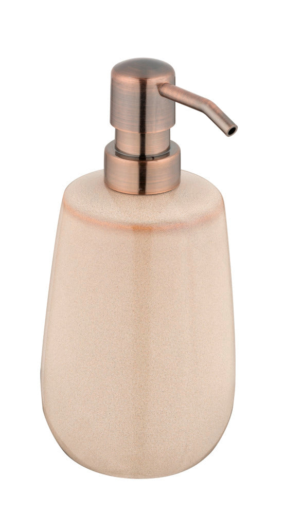 Såpedispenser Sirmione beige keramikk/plast forfra