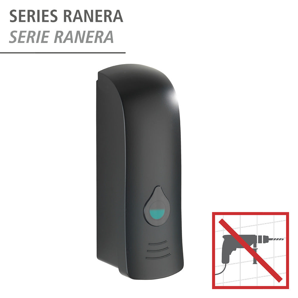 Bakside av Såpedispenser svart 280 ml ABS Ranera S - WENKO