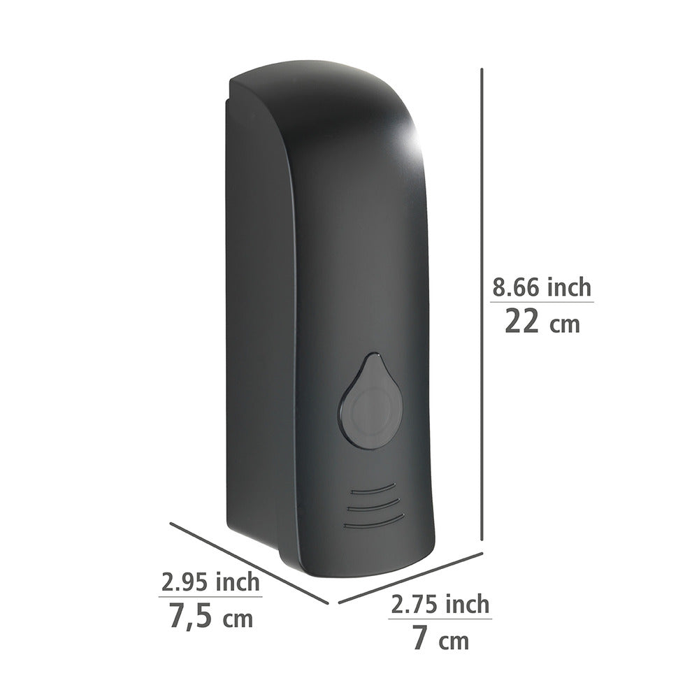 Sideprofil av Såpedispenser svart 280 ml ABS Ranera S - WENKO
