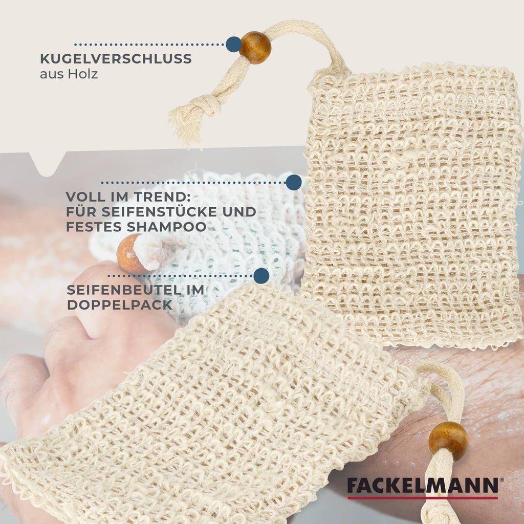 Såpepose sisal 2 stk - Fackelmann pakning