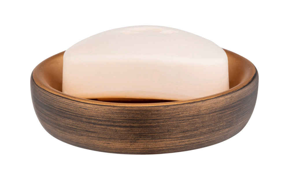 Såpeskål Palena bronse polyresin - Wenko sett fra siden