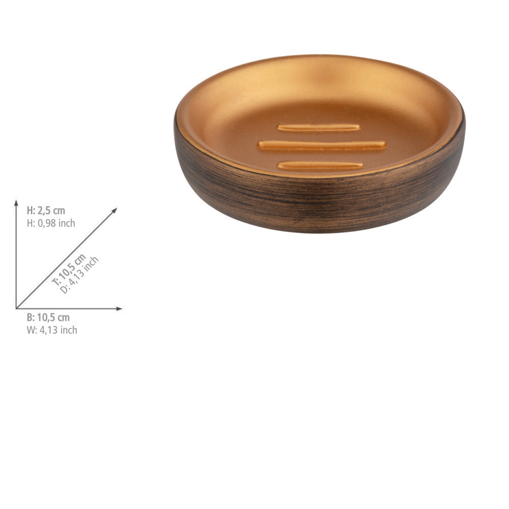 Designdetalj på Såpeskål Palena bronse polyresin - Wenko