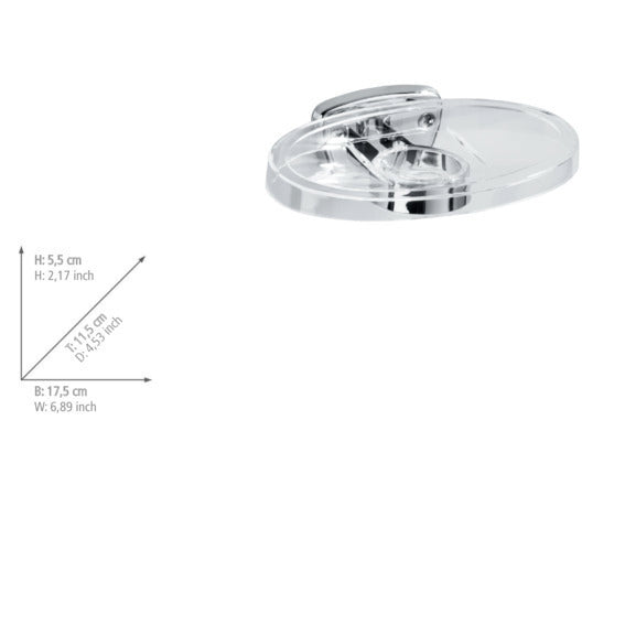 Oversikt av Såpeskål rustfritt stål Basic veggmontert WENKO