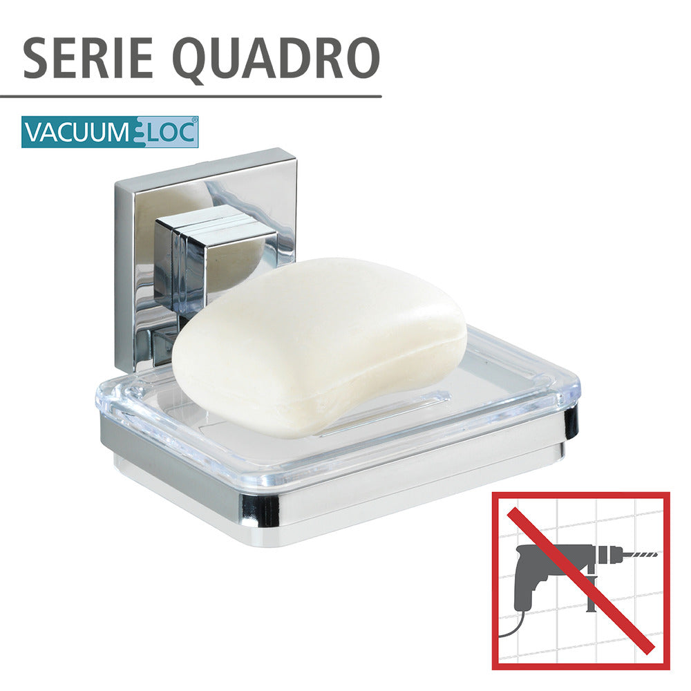 Såpeskål rustfritt stål Vacuum-Loc® Quadro bakside
