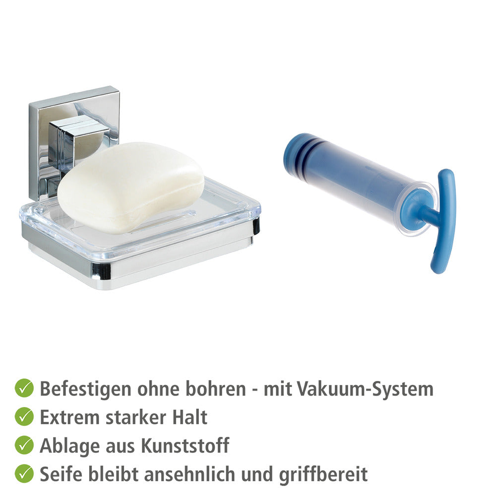 Montert såpeskål rustfritt stål Vacuum-Loc® Quadro