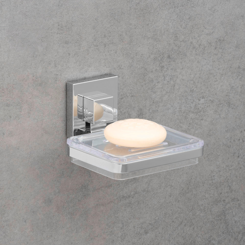 Såpeskål rustfritt stål Vacuum-Loc® Quadro side