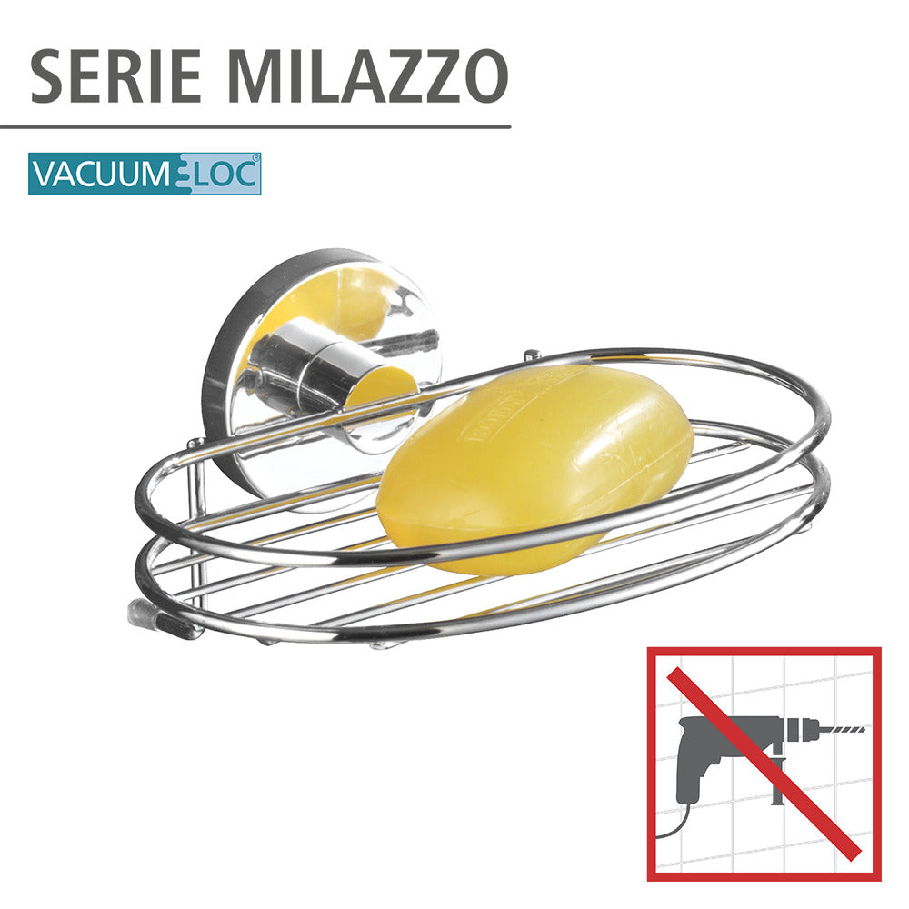 Baksiden av Såpeskål Vacuum-Loc® Milazzo metall uten boring