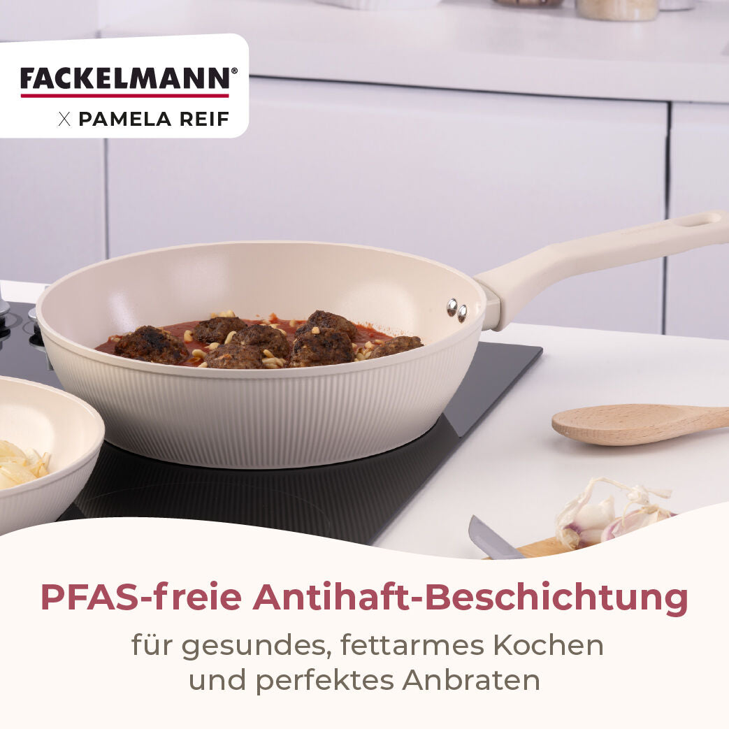 Sauteringspanne Shell med høy kant Ø28 cm i kjøkkenmiljø