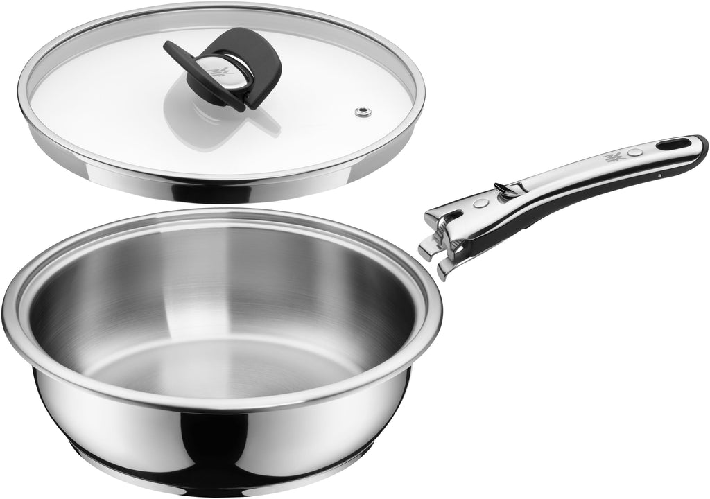 Sauteuse 24 cm rustfritt stål avtakbart håndtak med lokk