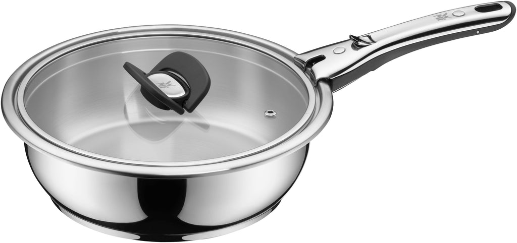 Sauteuse 24 cm rustfritt stål avtakbart håndtak avtakbart håndtak i bruk