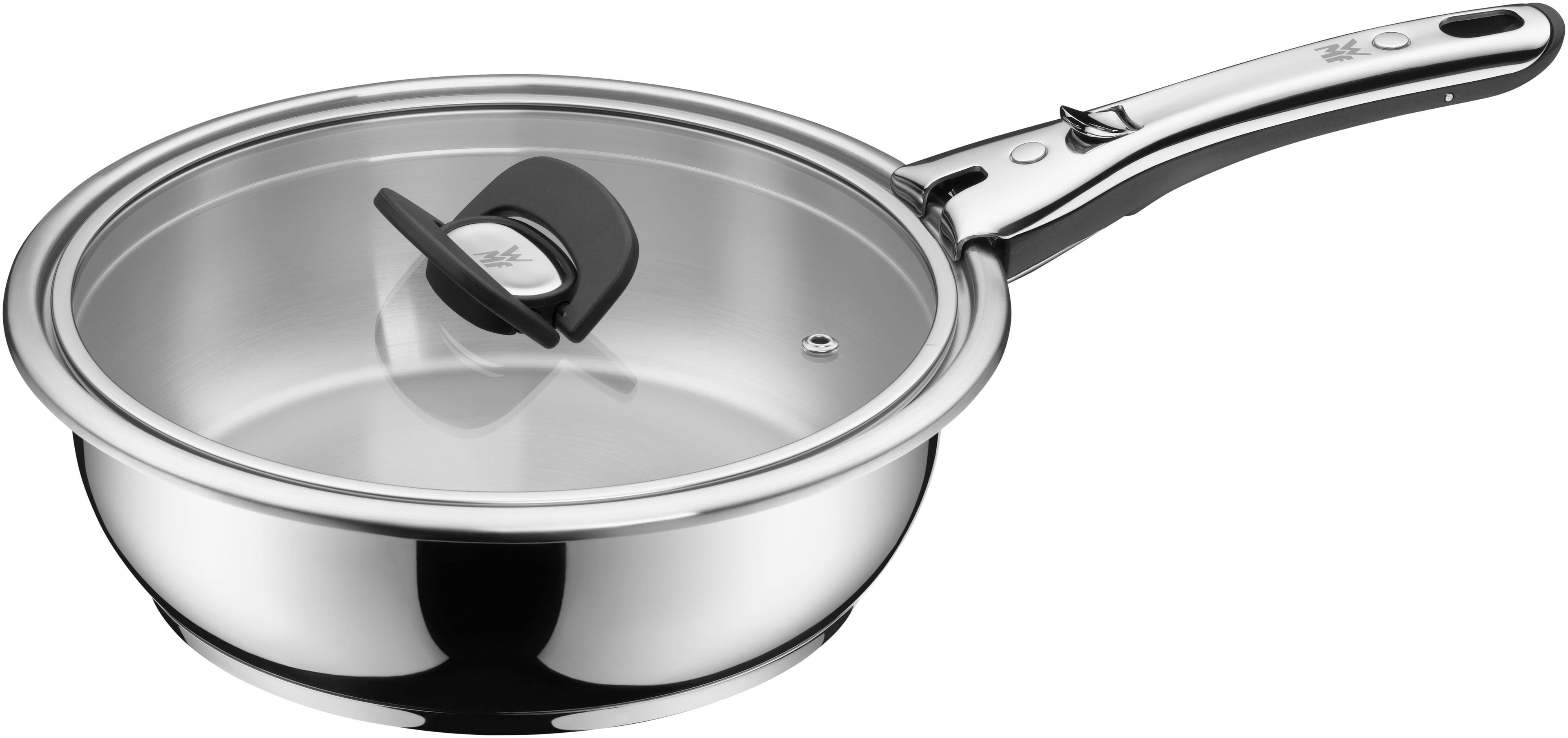 Sauteuse 24 cm rustfritt stål avtakbart håndtak avtakbart håndtak i bruk