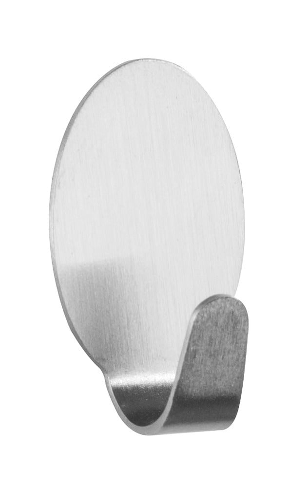 Selvklebende kroker matt rustfritt stål 4-delt sett oval - Wenko forfra