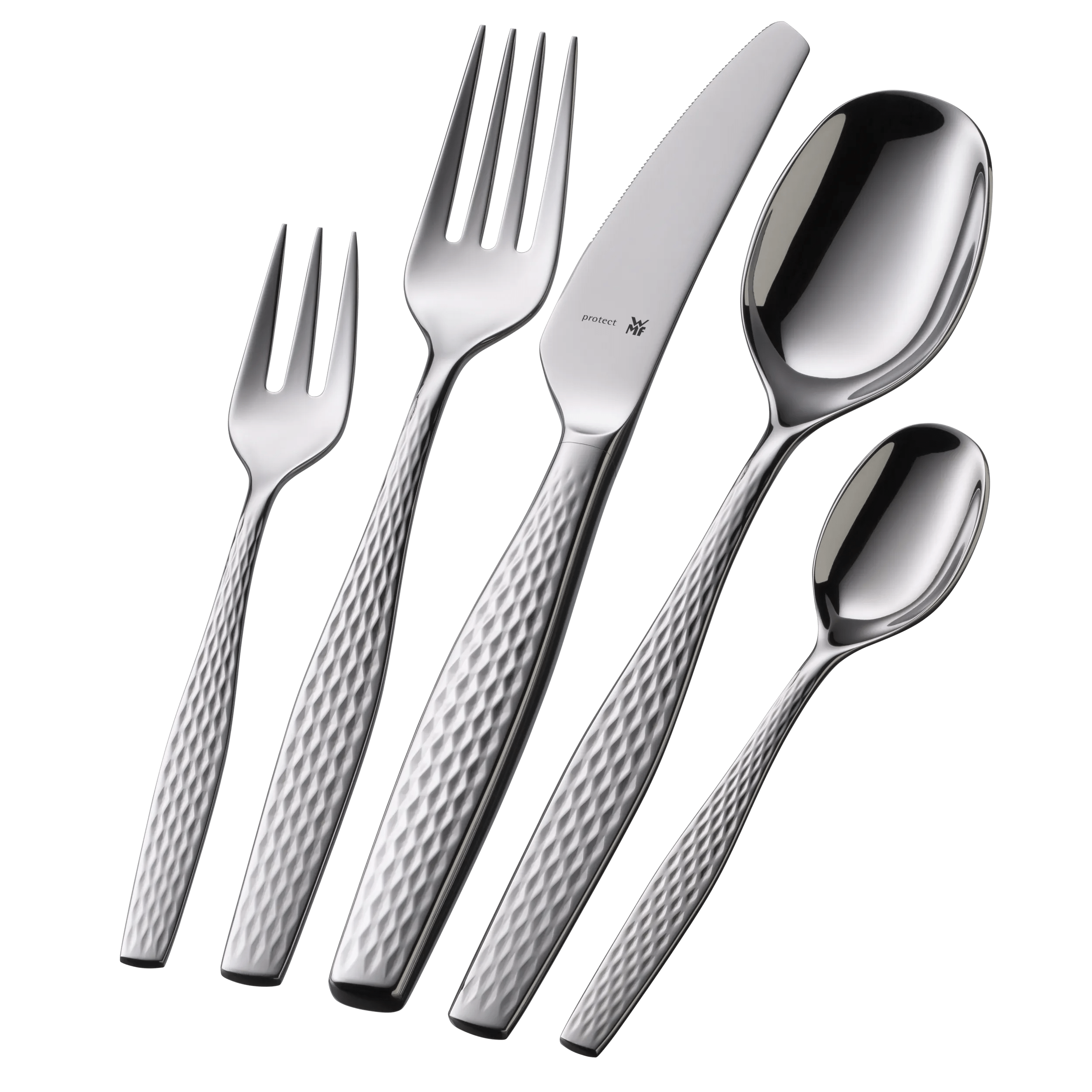 Sentic serveringsgaffel Cromargan protect rustfritt stål WMF bakside